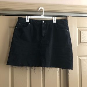 Black Denim Skirt